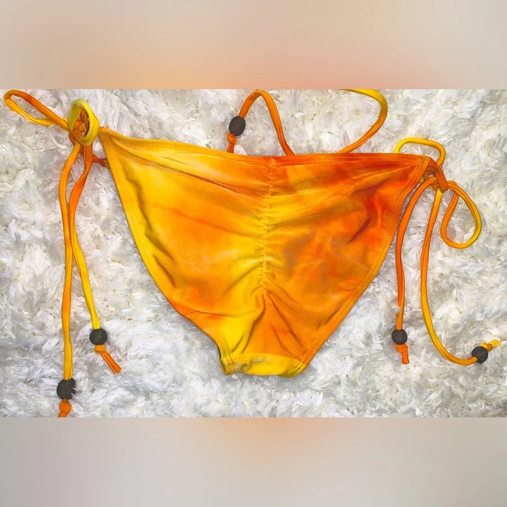 Vibrant Orange Tie-Dye Bikini Set - Picture 7 of 8